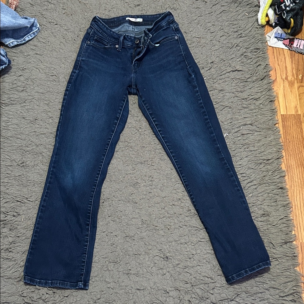 Levi's Dark Blue Straight Leg Women's Jeans